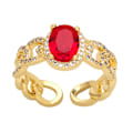 Pikkukuva 3 / 5: Sormus Vintage Zircon Metallic Element muotikorut Ac8658 Green