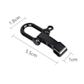 Miniatyrbild 5 av 5: Piao 3 stycken U-format spänne utomhusparaplyrep Armband Tillbehör Justeringsspänne U-format stålspänne Gun Black Suit