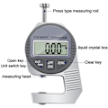 Miniatyrbild 4 av 5: Digital tjockleksmätare, 0-12,7 mm LCD-skärm Digital mätare, innesluten elektronisk mikrometer tjockleksram för Fonepro Lädertyg Tjocklekssiffra