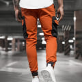 Pikkukuva 2 / 5: Miesten Colorblock Cargo Jogger -housut Orange L