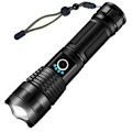 Miniatyrbillede 1 af 2: Hvid laserlommelygte, USB-opladning, P50 udendørs spotlight, langtrækkende belysning
