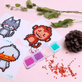 Miniatyrbillede 4 af 5: 1 stk 28 pladser Diamantbroderiæske Daimond Malertilbehør Æsker Case Cross Stitch Tools, Canvas Pain