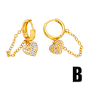 Pikkukuva 4 / 5: Korvakorut Vintage Zirkoni Heart Stud Muotikorut Ac9683