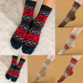Miniatyrbillede 2 af 4: Dame jule elg bomuldsstrømper All Colours Mixed 5 Pairs