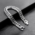 Miniatyrbillede 4 af 5: Trendy, udvidet fed armbånd i rustfrit stål