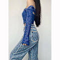 Miniatyrbillede 4 af 5: lige jeans i nyt design til kvinder S