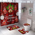 Miniatyrbild 2 av 5: Juldekoration toalettgolvmatta Fyrdelad badrumsjulmatta set, F3,