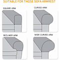 Miniatyrbild 3 av 4: st Soffarmstödsöverdrag Mjuk Fåtölj Slipcover Halkfri armstödsöverdrag Elastisk soffa Slipcover Skydd - Mörkgrå