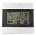 Digital Väderklocka Temperatur Luftfuktighet Display Aluminiumfodral Skrivbord Väggmontering Väckarklocka