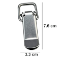 Pikkukuva 5 / 5: 8 kpl cap ruostumatonta terästä vipulukko Cappen Lock Box case koteloon, työkalulaatikkoon, laatikkoon, kaappiin, arkkuun Medium