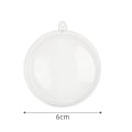 Miniatyrbilde 6 av 6: 10 stk Klare Plast Fyllbare Pynt Juletrærkule Dekorasjon DIY Håndverk Kule Egnet for Julaften Halloween Nyttår