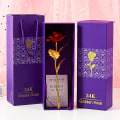Pikkukuva 1 / 5: 24k Folio Golden Rose -kukkakimppu tyttöystävälle ystävänpäivälahja Red