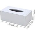 Miniatyrbild 4 av 5: Läder Tissue Box Modern Pure White