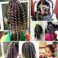 Miniatyrbillede 2 af 5: 6 Stk Frisørværktøj Hårfletning Twist Curler Styling Bærbar Til Kvinder Dame Multicolour