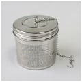 Miniatyrbillede 1 af 5: Pak stor te-infuser-infuser Løse blade krydderi-te-te-infuser til køkken, 18/8 304 rustfrit stål, gevindlåg, kæde H