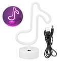 Unik Musiknotformad Neon Nattlampa Rosa Hem Sovrum Barnrum Bordsdekor