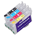 Miniatyrbillede 7 af 10: 4 stk. genanvendelige printerpatroner med permanent chip i 4 farver sort, cyan, magenta, gul T0561 T0562 T0563 T0564