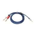 3,5 mm til 2x6,35 mm Stereo Lydkabel Guldbelagt Mono til RV