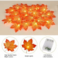 Miniatyrbild 2 av 4: styck höstdekoration, 2M 20LED Leaf Fall Deco String Lights, Halloween Decoration String Lights Batteridriven för Ha