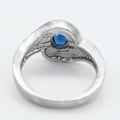 Miniatyrbild 3 av 5: Ring Elegant reptålig legering blå rhinestone ring för semester 9