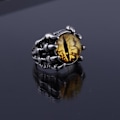 Miniatyrbillede 1 af 3: Devil's Eye Ring Åbning Justerbar Skull Claw Ring