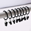 Miniatyrbillede 2 af 5: Hjemmegardinkrog Gardinclips (sort 3,5 mm × 35 mm diameter 30)