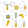 Miniatyrbillede 2 af 5: Cookie Cutter Tool 9 stykke omelet bageforme sæt rustfrit stål,