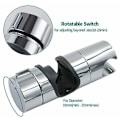 Miniatyrbild 5 av 5: Handduschhållare, 18-25 mm ABS justerbar duschhållare, duschhållare, 360° vridbar, krom (grå)