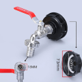 Miniatyrbilde 2 av 5: Krantank 1000l Regnvannsoppsamler, Ibc Vanntank Adapter 1/2&#39; Dual Rain, Legeringsmateriale Kran Laget Pp Grov gjenge 60mm