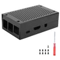Raspberry Pi Svart Aluminiumlegering Mesh Vent Fodral Moderkortsskydd