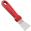 Miniatyrbillede 4 af 5: Rengøringsskraber, Rengøringsredskaber til ovne, komfurer, induktionskogeplader, skraber i rustfrit stål, Multikøkken i plast, rød, 2 stk., lige version