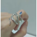 Miniatyrbillede 3 af 3: Geometrisk Snake Ring åbning Justerbare smykker Damering