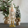 Miniatyrbillede 4 af 5: 38 cm træ nøddeknækker soldat håndværk valnød marionet legetøj juledekoration gave (grøn)