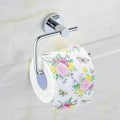 Miniatyrbillede 5 af 5: Toiletrulleholder til badeværelset Rustfrit stål Vægmonteret toiletpapirholder Cirkelbund Sølv LYCXAMES