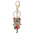 Miniatyrbillede 1 af 2: 1 stk Dejlig Rhinestone nøglering vedhæng Tigerformet biltaske hængende dekoration