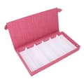 6 rum Solbrille Opbevaringsetui Flocking Klud Knaplukning Forebygger Ridser Brille Displayboks Pink