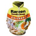 Miniatyrbild 1 av 3: 3D Ramen-huvtröja chicken L