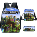 Miniatyrbillede 1 af 4: Minecraft Game Tredelt rygsæk-G01 G01