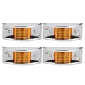 4 stk Sidemarkerlys 12 LED Amber Blinklys Klarsignal Lampe Bilutskifting