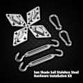 Miniatyrbilde 2 av 4: 8-delt Sølvfarget Rustfritt Stål Hardware Kit for Montering av Solseil
