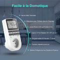 Miniatyrbillede 4 af 5: Digital programmerbar stikkontakt, ugentlig digital timer med LCD-skærm, 12H/24H/7Days Power Outlet Timer, Energibesparelse for