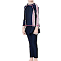 Miniatyrbild 2 av 4: 3st/ set Modest Burkini Badkläder Barn Flickor Muslimska Islamiska Cap Strandkläder Navy Blue 14-15 Years