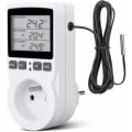 Miniatyrbillede 1 af 5: Termostatstik, digital timer-stik, digital programmerbar stikkontakt med sensor, programmerbar digital timer, opvarmning