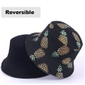Miniatyrbillede 2 af 4: Bucket Hat - Vendbar, Sort, M (56-58 cm)