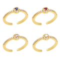 Pikkukuva 2 / 5: Sormus Vintage Zircon Metallic Element muotikorut Ac10225 white