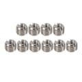 10 stk. M4x0,7 til M8x1,25 gjenge 6 mm reduksjonsmutter rustfritt stål for flydampurbiner