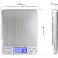 Miniatyrbillede 2 af 5: 3000g/0,1g præcisionsvægt, køkkenvægt/lommevægt/smykkevægt, elektronisk højpræcisionsvægt, baggrundsbelyst LCD-skærm