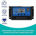 Miniatyrbillede 4 af 5: Solar Panel Controller 100A Solar Recharge Controller LCD Display Skærm Gadelampe Ladesystem Controller PWM Rech