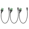 3-Pin Micro USB Han til 5-Pin Skrue Shield Loddefri Terminal Stik Adapter Kabel