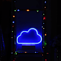 Miniatyrbild 2 av 5: led moln neon lykta (blå),